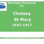Cholsey St Mary Marriages 1547-1917 (Download) D1501