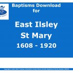 Ilsley, East St Mary Baptisms 1608-1920 (Download) D1627