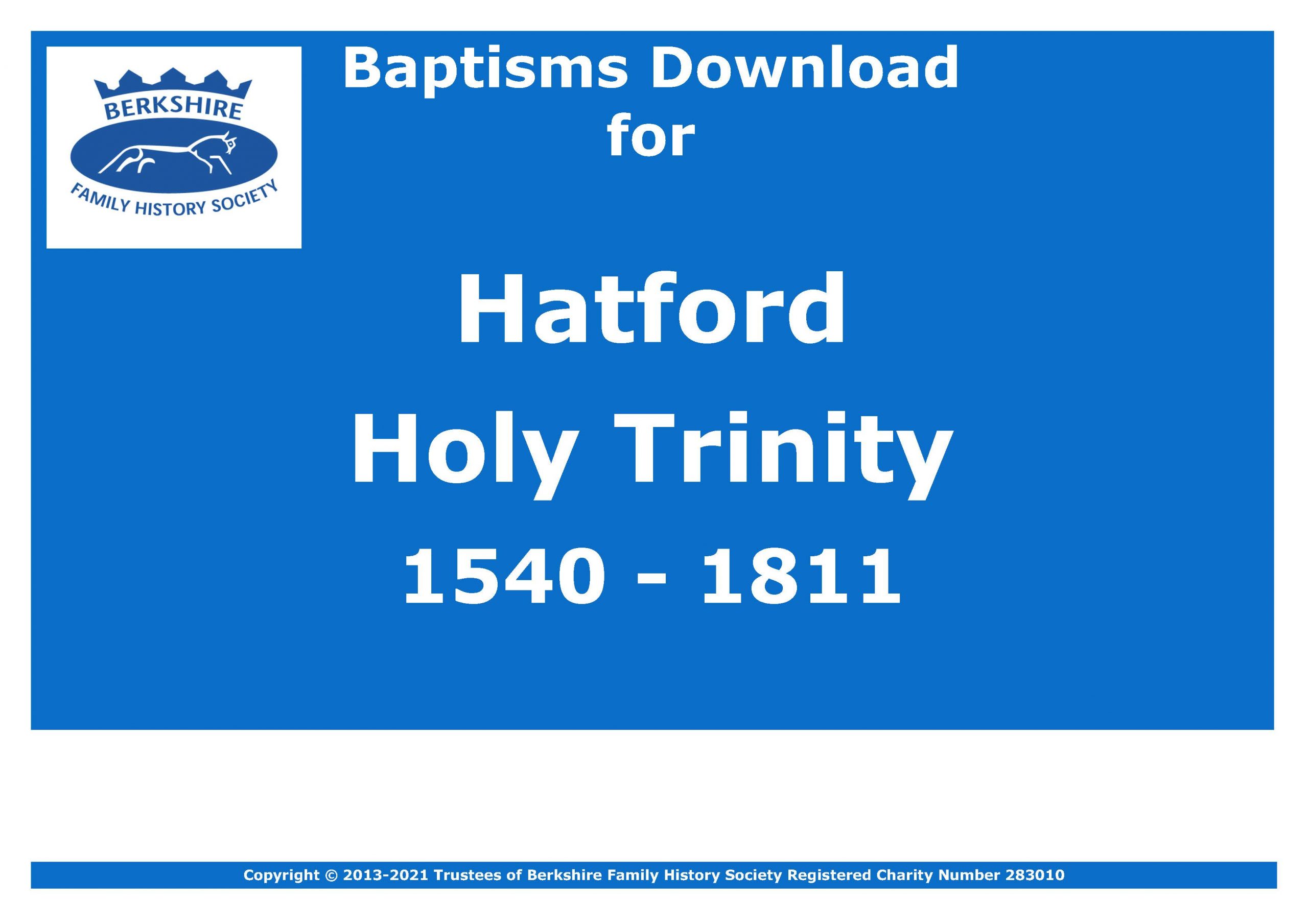 Hatford Holy Trinity Baptisms 1540-1811 (Download) D1644