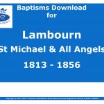 Lambourn St Michael & All Angels Baptisms 1813-1856 (Download) D1649