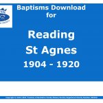 Reading St Agnes Baptisms 1904-1920 (Download) D1675