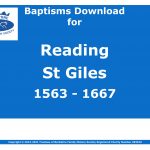 Reading St Giles Baptisms 1563-1667 (Download) D1676 (Part 1 of 7)
