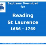 Reading St Laurence Baptisms 1686-1769 (Download) D1677 (Part 1 of 2)