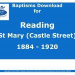 Reading St Mary Castle Street Baptisms 1884-1920 (Download) D1680