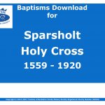 Sparsholt Holy Cross Baptisms 1559-1920 (Download) D1690