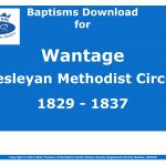 Wantage Wesleyan Methodist Circuit Baptisms 1829-1837 (Download) D1715