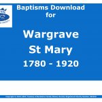 Wargrave St Mary Baptisms 1780-1920 (Download) D1737 (Part 2 of 2)