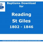 Reading St Giles Baptisms 1802-1846 (Download) D1746 (Part 4 of 7)
