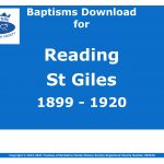 Reading St Giles Baptisms 1899-1920 (Download) D1749 (Part 7 of 7)