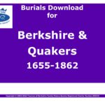 D1802 Berkshire & Oxfordshire Quakers Burials 1655-1862